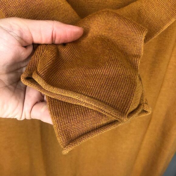 Magaschoni Blended w/ Cashmere Dark Yellow/Orange Sweater Dress Sz M‎ - Picture 3 of 5